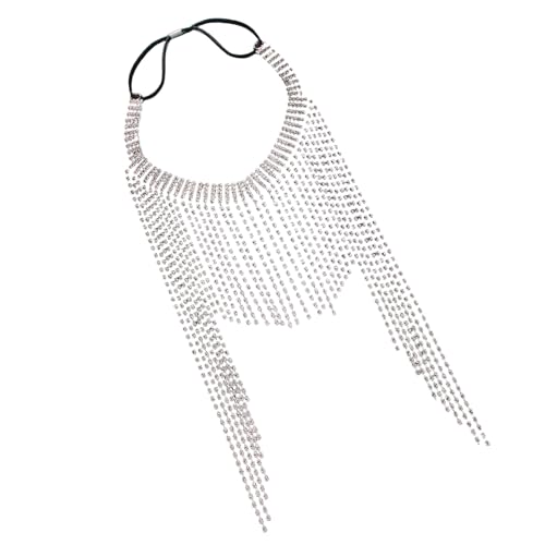 Modische Haarverzierung Strass Haarkette mit langen Quasten Haarschmuck für jugendliche Frauen und Feiern von Sehuby