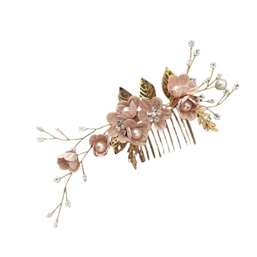 Traditionelle Hanbok-Haarspange, zarter Haarkamm mit Strasssteinen und künstlichen Perlen, Schmuck für Braut und Brautjungfern von Sehuby