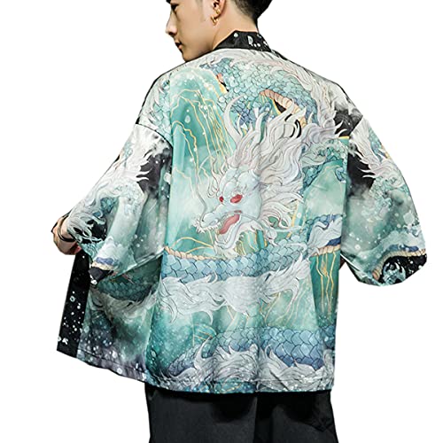 Seidarise Herren Haori Jacke Kimono Cardigan Yukata Noragi Happi Mantel - - X-Large von Seidarise