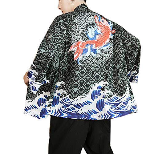 Seidarise Herren Haori Jacke Kimono Cardigan Yukata Noragi - - X-Groß von Seidarise