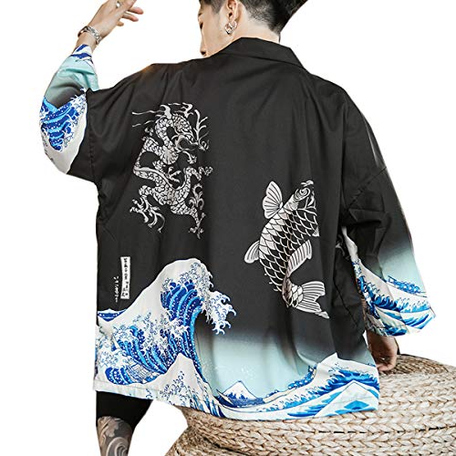 Seidarise Herren Haori Jacke Kimono Cardigan Yukata Noragi - - XX-Large von Seidarise