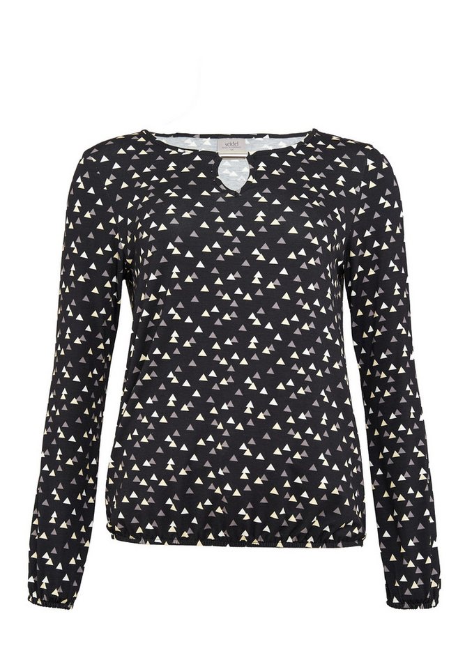 Seidel Moden Langarmshirt Exklusiv bei OTTO mit grafischem Muster und Detail am Ausschnitt, MADE IN GERMANY von Seidel Moden
