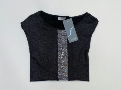 Seidel Da.Blusenshirt + Da.Strickjacke - schwarz - 56 von Seidel