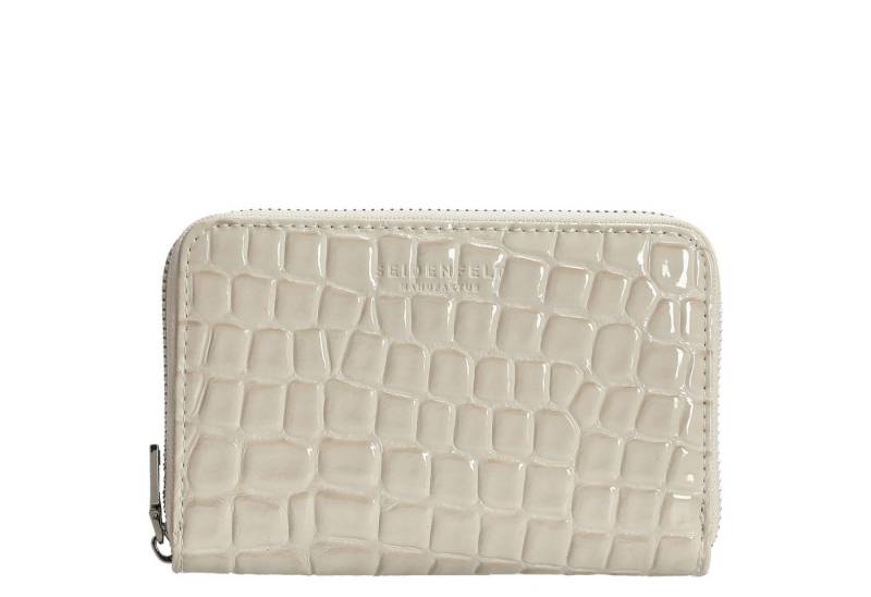 Seidenfelt Manufaktur Geldbörse Ebba - Geldbörse 4cc 15 cm (croco print cream) von Seidenfelt Manufaktur