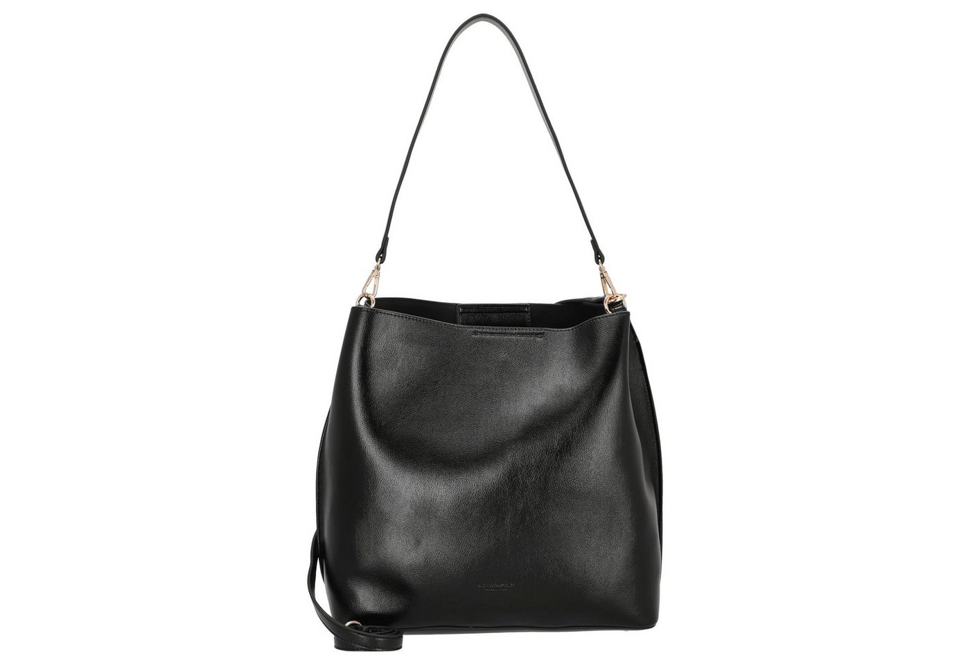 Seidenfelt Manufaktur Handtasche Alunda Hobo - Schultertasche 33 cm (glossy black) von Seidenfelt Manufaktur