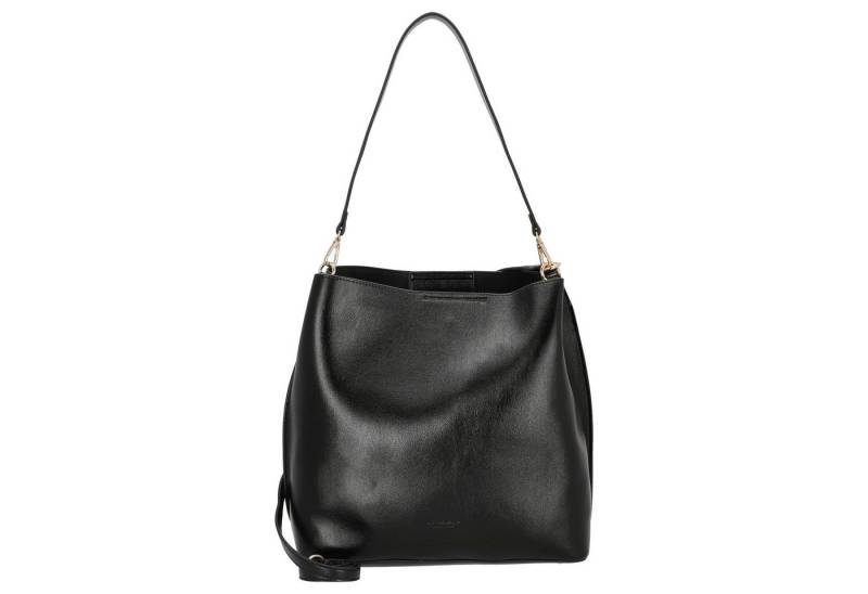 Seidenfelt Manufaktur Handtasche Alunda Hobo - Schultertasche 33 cm (glossy black) von Seidenfelt Manufaktur