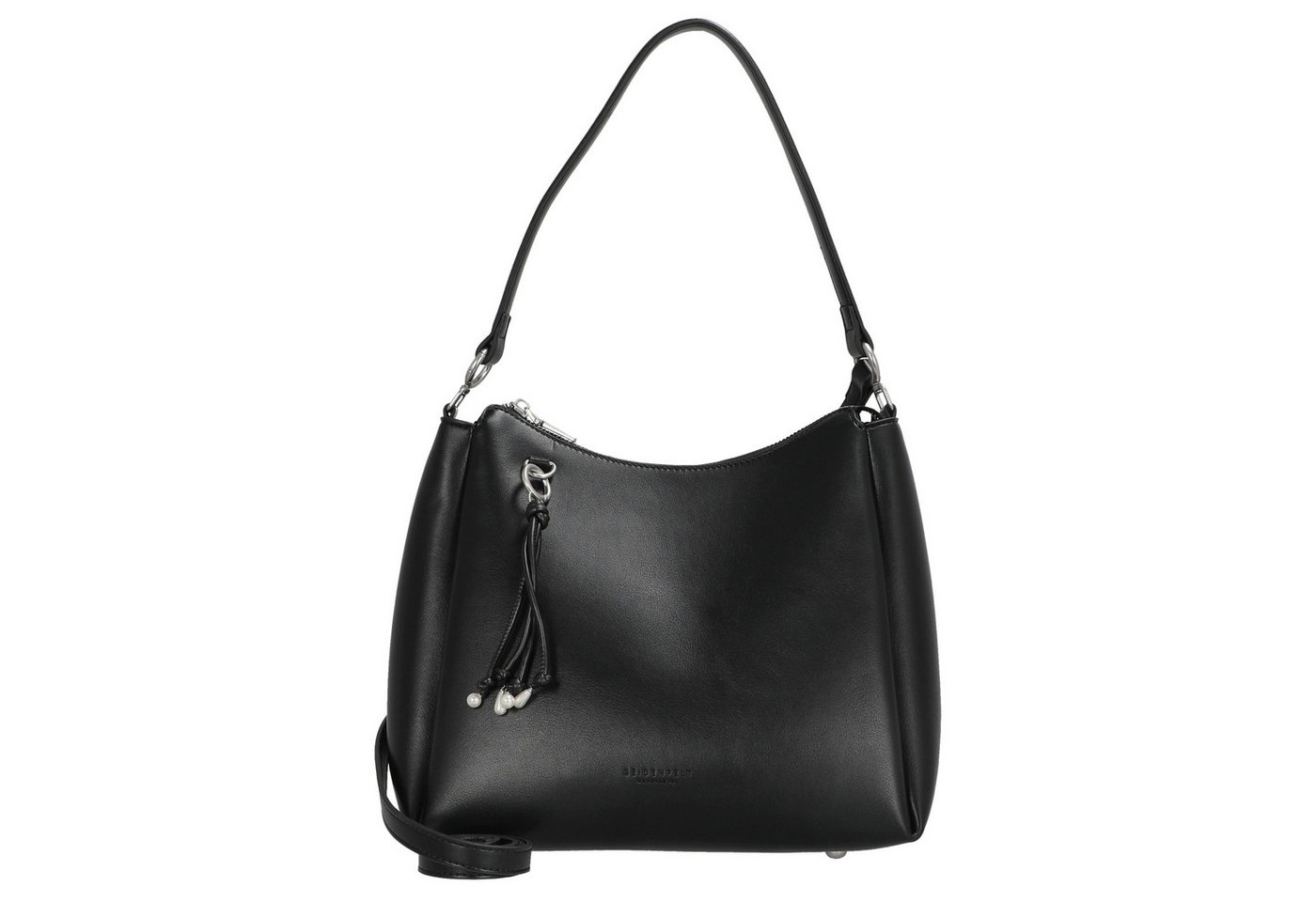 Seidenfelt Manufaktur Handtasche Sandve Midi Hobo - Schultertasche 31 cm (black) von Seidenfelt Manufaktur