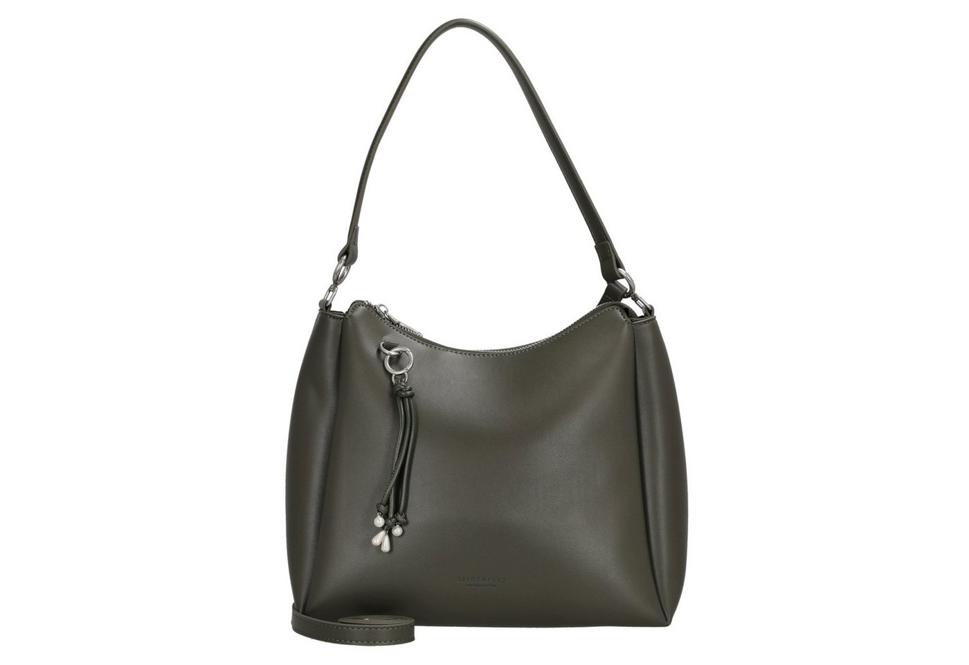 Seidenfelt Manufaktur Handtasche Sandve Midi Hobo - Schultertasche 31 cm (khaki) von Seidenfelt Manufaktur