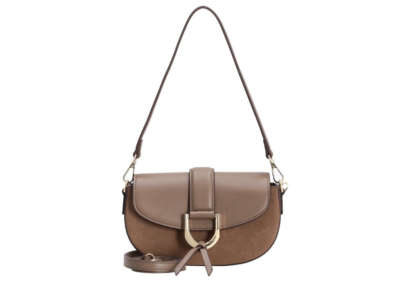 Seidenfelt Manufaktur Umhängetasche Nellim Saddle - Schultertasche 22.5 cm (toffee/gold) von Seidenfelt Manufaktur