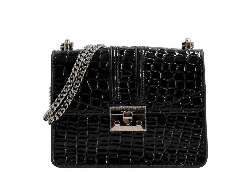 Seidenfelt Manufaktur Umhängetasche Roros - Schultertasche 21 cm (croco print black) (1-tlg) von Seidenfelt Manufaktur