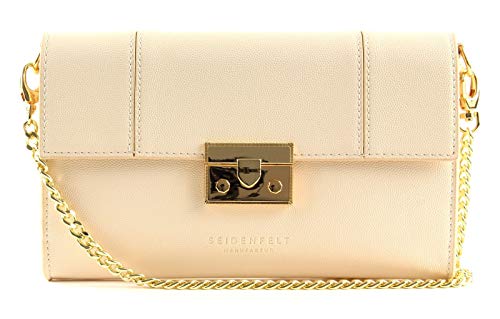 Seidenfelt Roros - Clutch 23.5 cm beige gold von SEIDENFELT MANUFAKTUR