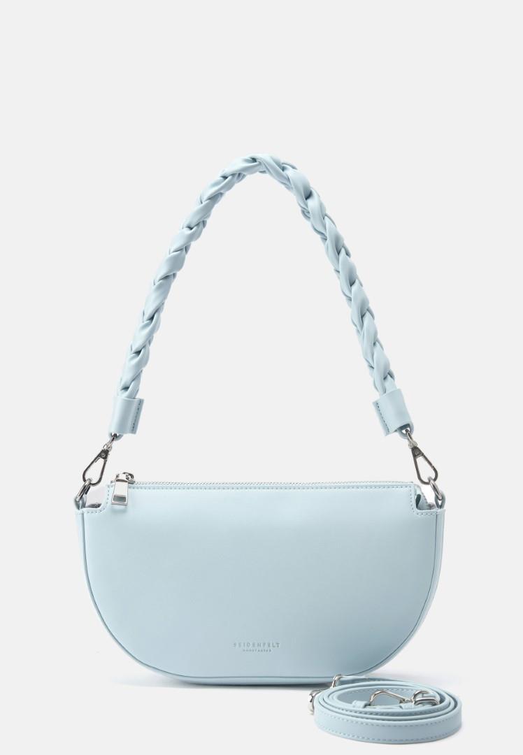 Seidenfelt - Handtasche Mit Reißversc Melbu Halfmoon Bag Ice Blue Hellblau von Seidenfelt