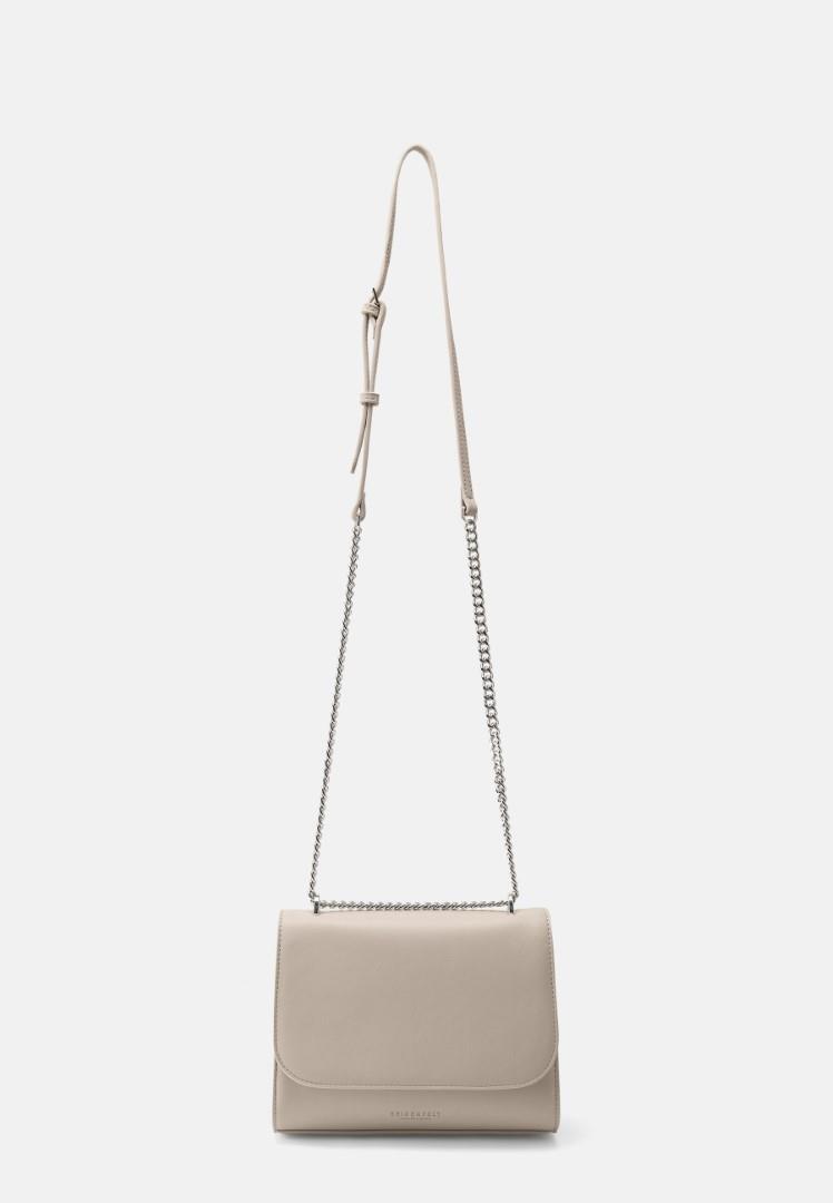 Seidenfelt - Handtasche Mit Reißversc Naantali Crossbag Warm Stone Kiesel von Seidenfelt