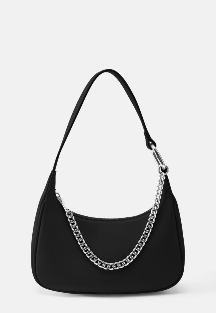 Seidenfelt - Handtasche Naantali Shoulderbag Black Schwarz von Seidenfelt