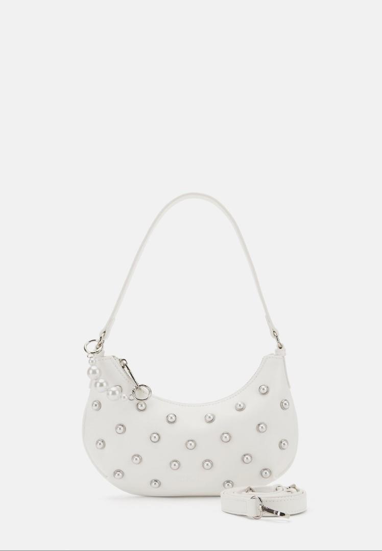 Seidenfelt - Handtasche Tydal Halfmoon Bag Bright White Weiß von Seidenfelt