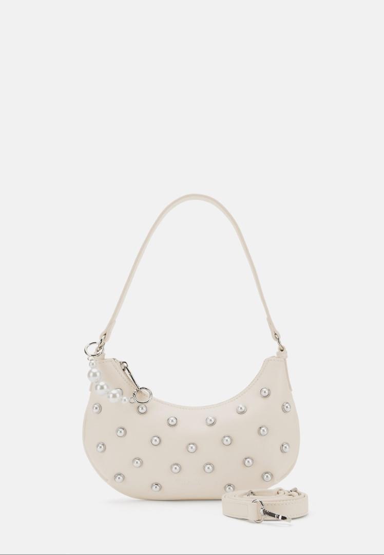 Seidenfelt - Handtasche Tydal Halfmoon Bag Cream Beige von Seidenfelt