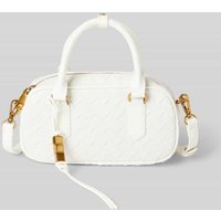 Seidenfelt Handtasche in Flecht-Optik Modell 'KINNA BOWLING BAG' in Weiss, Größe 1 von Seidenfelt