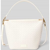 Seidenfelt Handtasche in Flecht-Optik Modell 'KINNA HOBO' in Weiss, Größe 1 von Seidenfelt