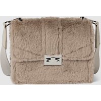 Seidenfelt Handtasche mit Klickverschluss Modell 'Fluffy Roros' in Mittelgrau, Größe One Size von Seidenfelt