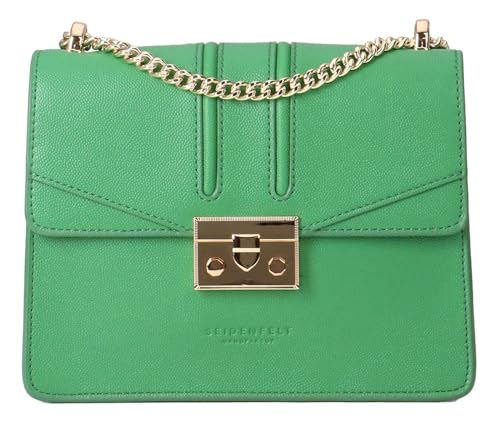 Seidenfelt Manufaktur Damen Umhängetasche Roros grün/gold One Size von SEIDENFELT MANUFAKTUR