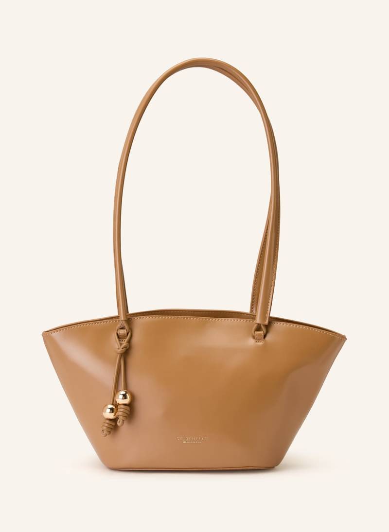 Seidenfelt Schultertasche Arvaja Tulip Medium braun von Seidenfelt