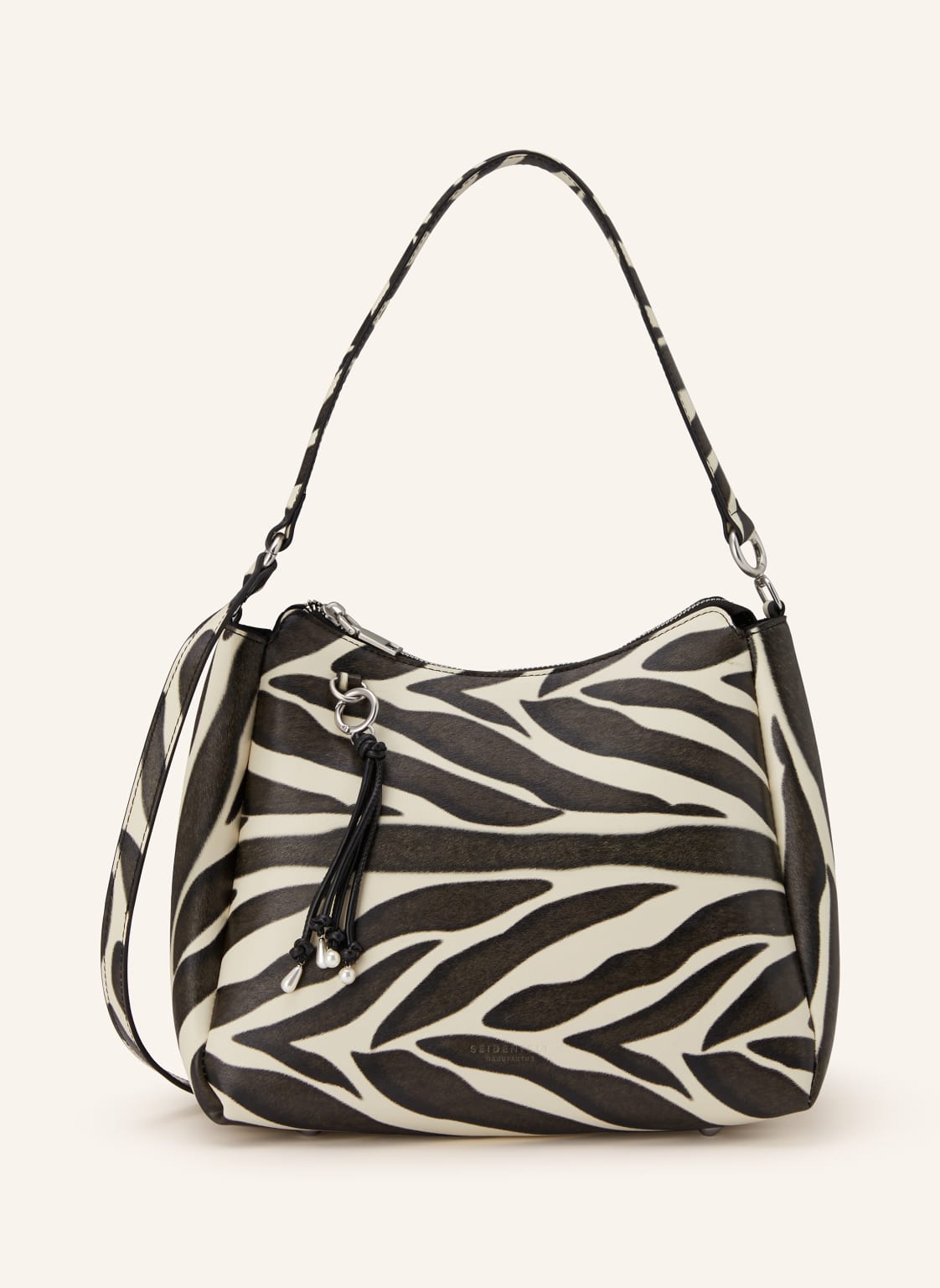 Seidenfelt Schultertasche Sandve beige von Seidenfelt