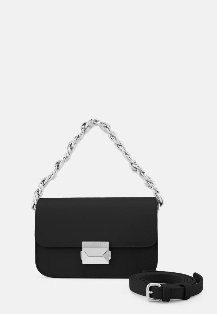 Seidenfelt - Üb-Handtasche Hallila Boxy Crossbag Black Schwarz von Seidenfelt