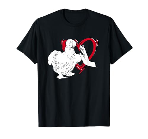 Seidenhühner Liebe Motiv Silkie Huhn Hühner Mama Seidenhuhn T-Shirt von Seidenhuhn Geschenke Silkie Chicken Hühner Süß