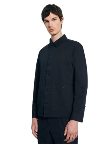 Seidensticker Studio Unisex Regular Fit Langarm Overshirt Hemd, Dunkelblau, L von Seidensticker Studio