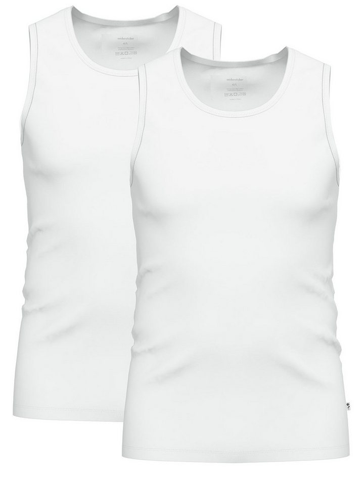 Seidensticker schwarze Rose Achselhemd 2er Pack Herren Tank Top (Spar-Set, 2-St) Hautfreundlich, Markenqualität, figurbetont, Uni, mit Baumwolle von Seidensticker schwarze Rose
