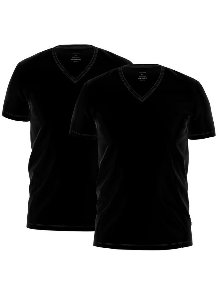 Seidensticker schwarze Rose Unterziehshirt 2er Pack Herren T-Shirt 1/2 Arm (Spar-Set, 2-St) keine/nicht relevant, Markenqualität, figurbetont, Uni, mit Baumwolle von Seidensticker schwarze Rose