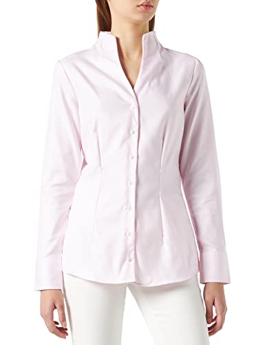 Seidensticker Damen City Langarm Slim Fit Kelchkragen Bügelleicht Bluse, Rosé, 34 EU von Seidensticker