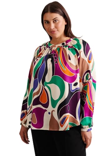 Seidensticker Damen Bluse - Fashion Bluse - Curvy Fit – Rundhalsausschnitt - Langarm - 100% Viskose von Seidensticker