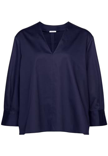 Seidensticker Damen Bluse - Fashion Bluse - Curvy Fit – V-Ausschnitt - Langarm - Stretch - Baumwollmischung von Seidensticker