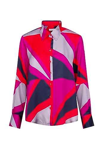 Seidensticker Damen Regular Fit Langarm Bluse, Rot, 36 von Seidensticker