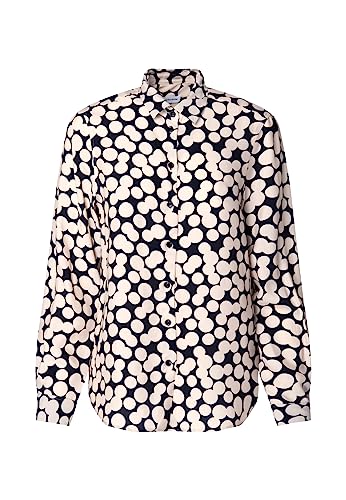 Seidensticker Damen Women Regular Longsleeve Viscose Bluse, Black/Soft Nude, 38 von Seidensticker