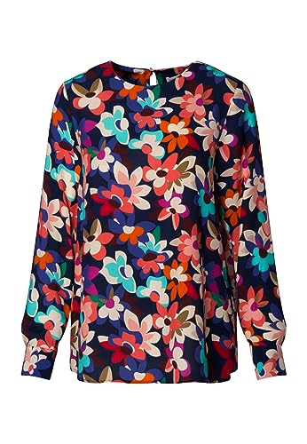 Seidensticker Damen Regular Fit Langarm Bluse, Blau, 38 von Seidensticker