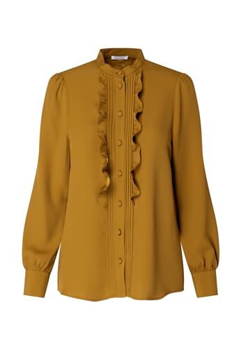 Seidensticker Damen Bluse - Fashion Bluse - Regular Fit – Stehkragen - Langarm - Rüschen – 100% Viskose von Seidensticker