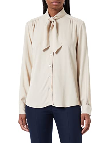 Seidensticker Damen Bluse - Fashion Bluse - Regular Fit - tailliert - Hemd Blusen Kragen - Bügelleicht - Langarm,Elfenbein,36 von Seidensticker