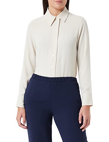 Seidensticker Damen Bluse - Fashion Bluse - Regular Fit - tailliert - Hemd Blusen Kragen - Bügelleicht - Langarm,Elfenbein,40 von Seidensticker