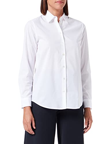 Seidensticker Damen Bluse - Fashion Bluse - Regular Fit - tailliert- Hemd Blusen Kragen - Bügelleicht - Langarm,Weiß,46 von Seidensticker