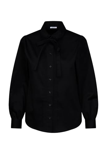 Seidensticker Damen Bluse - Fashion Bluse mit Schluppe - Regular Fit – Hemdblusenkragen - Langarm – 100% Baumwolle von Seidensticker