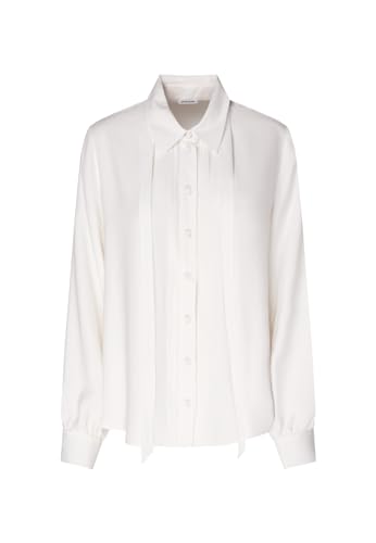 Seidensticker Damen Bluse - Fashion Bluse mit Schluppe- Regular Fit – Hemdblusenkragen - Langarm - 100% Viskose von Seidensticker