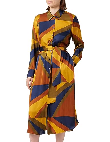 Seidensticker Damen Blusenkleid Maxi - Blusenkleid mit Bindegürtel - Hemdblusenkragen - Regular Fit - Langarm – 100% Viskose von Seidensticker