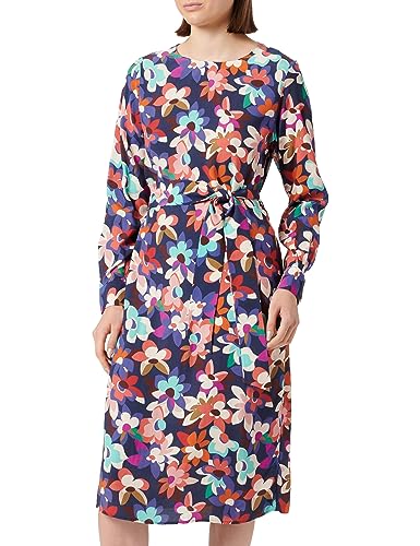 Seidensticker Damen Blusenkleid Midi - Blusenkleid mit Bindegürtel - Rundhalsausschnitt - Regular Fit - Langarm – 100% Viskose von Seidensticker