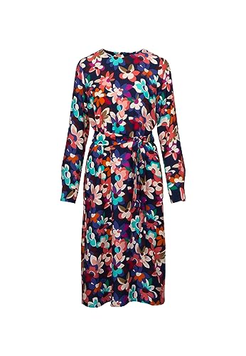 Seidensticker Damen Blusenkleid Midi - Blusenkleid mit Bindegürtel - Rundhalsausschnitt - Regular Fit - Langarm – 100% Viskose von Seidensticker