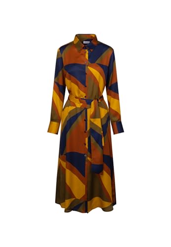 Seidensticker Damen Blusenkleid Midi - Blusenkleid mit Hemdblusenkragen - Curvy Fit - Langarm - 100% Viskose von Seidensticker