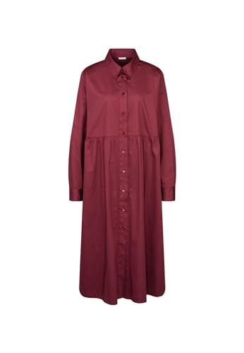 Seidensticker Damen Blusenkleid Midi - Blusenkleid mit Hemdblusenkragen - Curvy Fit - Langarm – Stretch - Baumwollmischung von Seidensticker