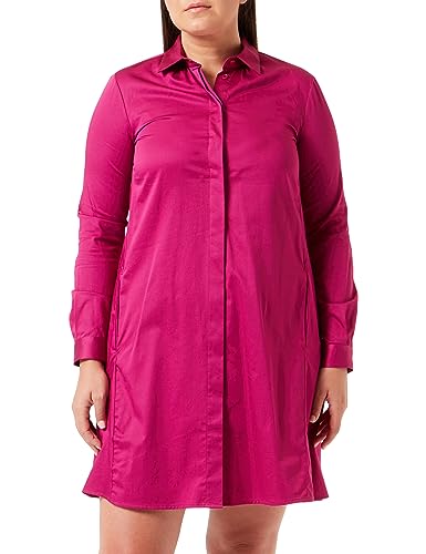 Seidensticker Damen Blusenkleid Midi - Blusenkleid mit Hemdblusenkragen - Regular Fit – Stretch - Langarm – Baumwollmischung von Seidensticker