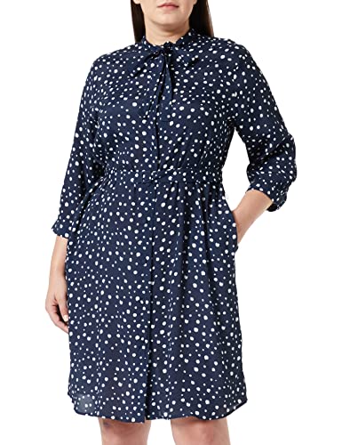 Seidensticker Damen Blusenkleid-Midi-Viskose Kleid, Blau, 44 von Seidensticker